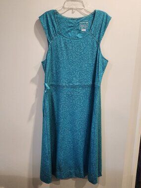 Merrell Turquoise Print Sleeveless Summer Dress